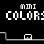 En svart bakgrunn med teksten MINI COLORS!