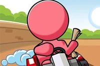 Her er et kart-racing arkadespill med 3D-kartkjørere og plattformbaner
