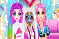 Prinsessene Mona, Rachel og Harlequin arrangerer en Miss Charming