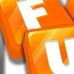 Oransje bokstaver på brikker som staver FUN
