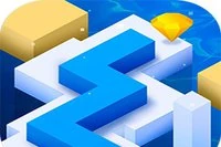 Zigzag nedover stien i dette gratis online reaksjonsspillet!