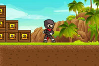 Hopp inn i Ninja Run, et raskt plattformspill som tester din timing og smidighet