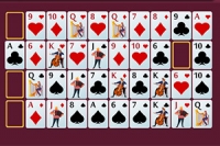 Sorter alle kort i farge fra ess til konge