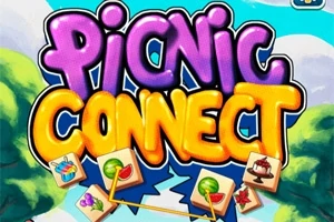 Fargerik tekst som sier Picnic Connect med små bilder av ulike matvarer rundt teksten
