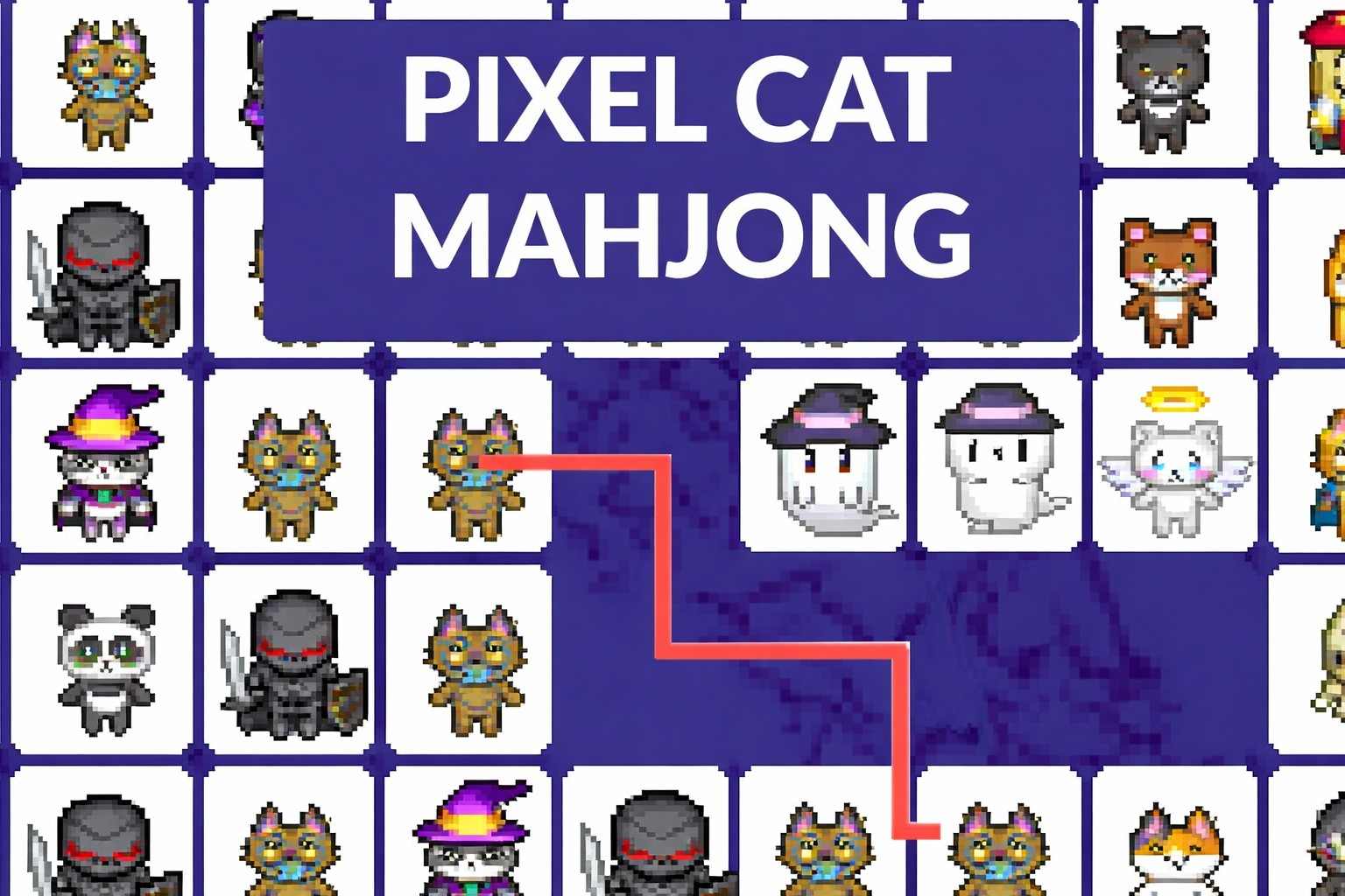Pixel Cat Mahjong 🕹️ Spill gratis på Play123