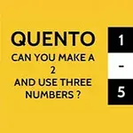 Gult og svart rutenett med tallene 1, 9, 5, 7 og matematiske symboler, samt en tekstutfordring