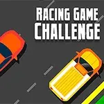 To biler, en rød og en gul, kjører på en flerfelts vei med teksten Racing Game Challenge i høyre hjørne
