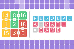 Fargerike tall og bokstaver arrangert i ruter med en matematisk tema