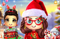 Roblox Christmas Dress Up er et morsomt, julesentrert kle på-seg-spill med fem