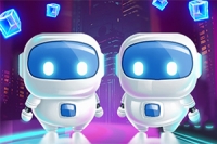 Kan du hjelpe Robo Bros med å samle så mange holo-kuber som mulig, samtidig