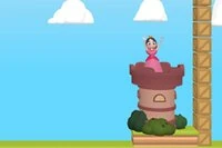 Forén prinsen og prinsessen i Save the Princess, et spennende spill fylt med