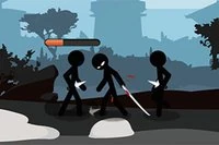 Du styrer stokk-samuraien og må beseire alle fiender
