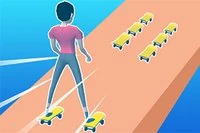 Kan du nå målstreken i Skate Sky Roller?