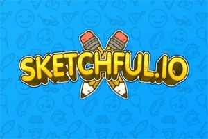 Illustrasjon av to kryssende blyanter bak teksten SKETCHFUL