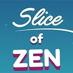 Teksten Slice of ZEN og en pekefingerillustrasjon på en blå bakgrunn