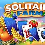 Kort med landbrukstema med symboler av grønnsaker og blomster