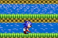 Hjelp Sonic løpe lengst mulig i dette retro-inspirerte Sonic-spillet