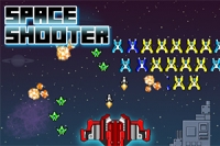 Opplev spenningen fra arkaden og ta kontroll over et romskip i Space Shooter