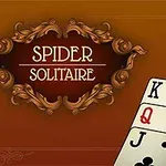 Kort med symbolene K, Q, J, 5, 4 spredt mot en brun bakgrunn med dekorativ skrift