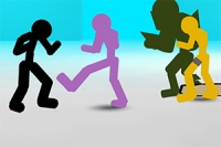 Enkeltspiller gatekamp med stickman
