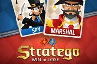 Velg Høyere eller Lavere og kjemp med Stratego-kortene