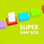 Fargerike bokser på en grønn bakgrunn med teksten SUPER JUMP BOX