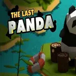 En digital panda står på en liten øy laget av trestubber, omringet av vann, med teksten The Last Panda i hjørnet