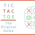 Bilde av et rutenett med kryss og sirkler ved siden av teksten Tic Tac Toe - The Original Game