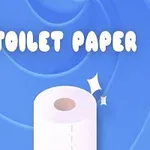 Toalettpapir med glitrende effekter på en blå bakgrunn