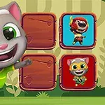 En tegnet kattunge med store øyne står foran et rutenett av fire bokser, hvor to av dem viser små figurer