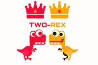 Fargerikt T-Rex-løpespill med to-spiller-alternativ