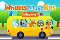 Hjulene på bussen går rundt og rundt i dette spillet for barn