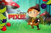 Skyt bær og nøtter for å lage match-3 kombinasjoner i spillet Zippy Pixie!